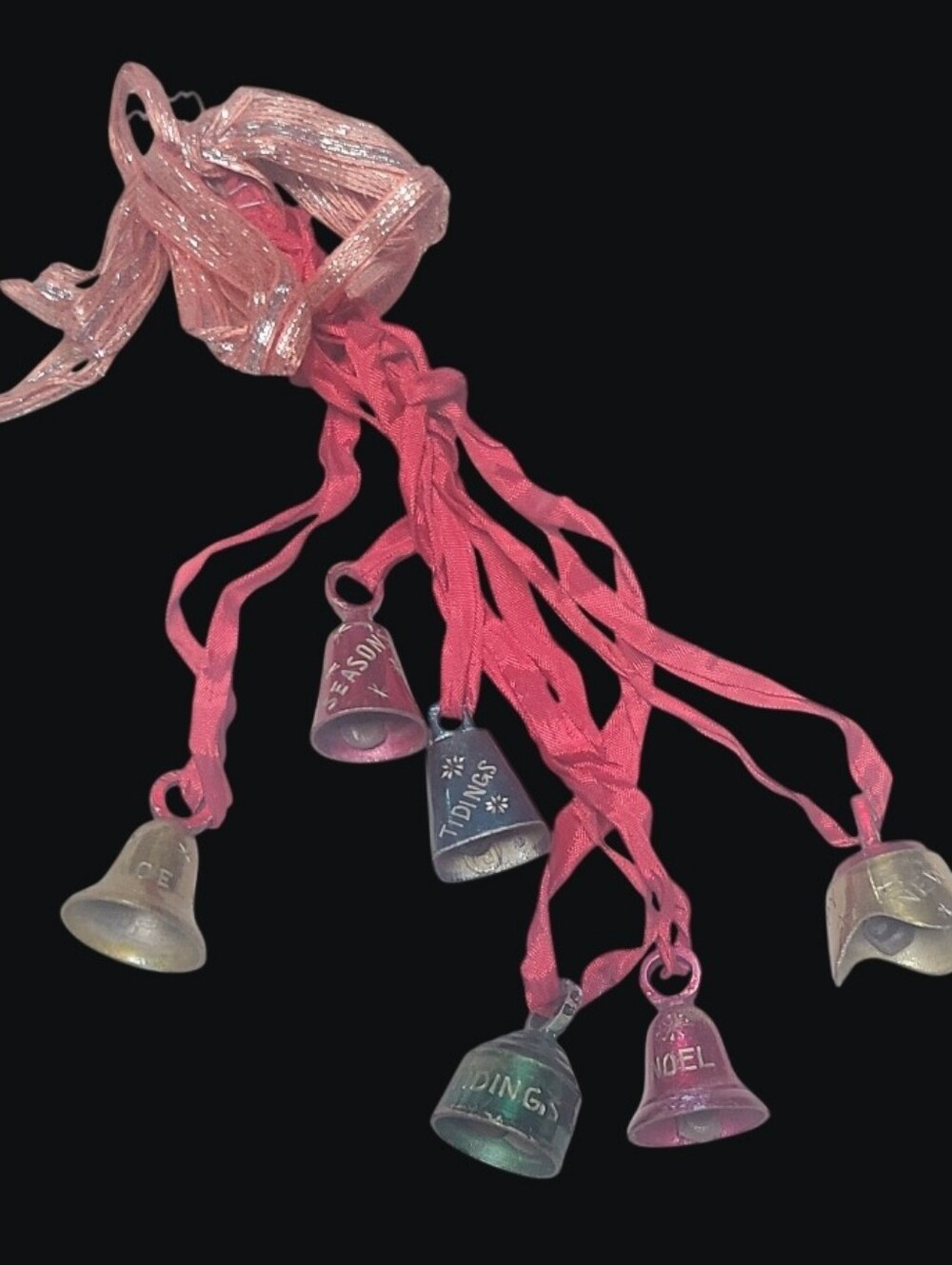Vintage Set of 6 Christmas Bells From India